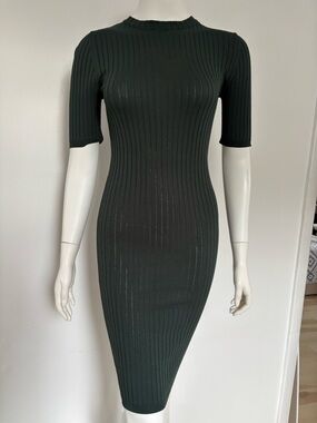green emerald velvet dress Plus Size Pleated Mini Dress in Dark-green-swatch